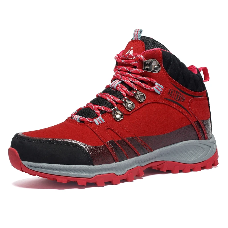 High top unisex couple boots factory price warm non slip sneakers platform hiking outdoor mountaineering shoes