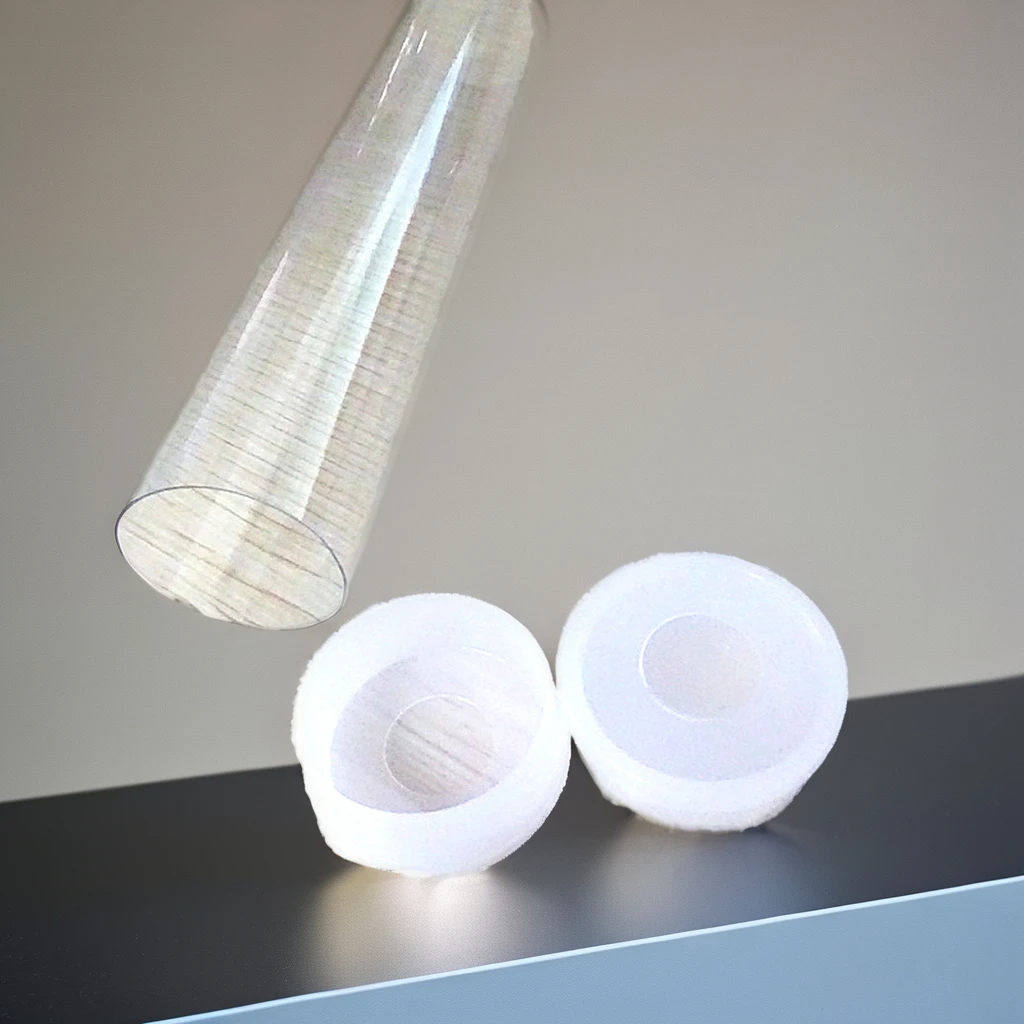 33mm Plastic Cylindrical Transparent Packaging Tube for Small Objects Screen Printed Surface for Display