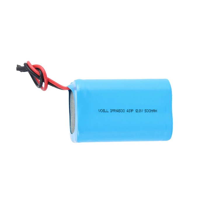 12V lifepo4 14500 4S1P 500mAH Rechargeable Lithium iron Phosphate Battery Pack With PCM for lamp/light