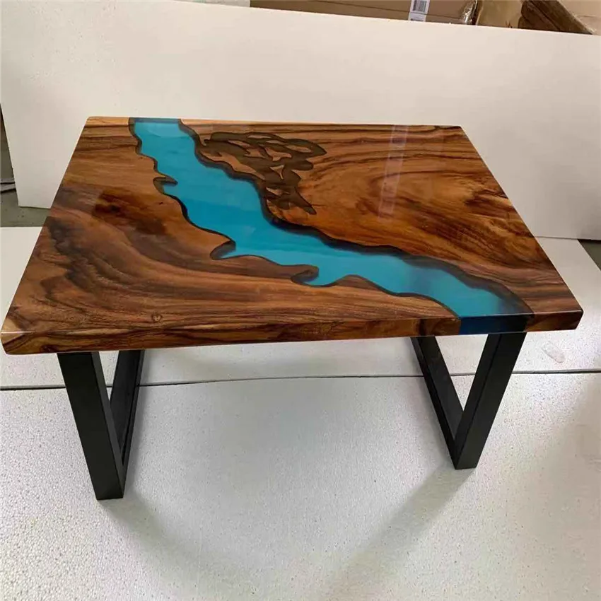 High Quality clear crystal table epoxy resin top resin wood dining table epoxy resin