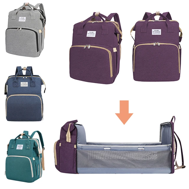 mosquito net custom mommy backpack bags Multifunctional Portable Large insulated baby diaper bags with changing station