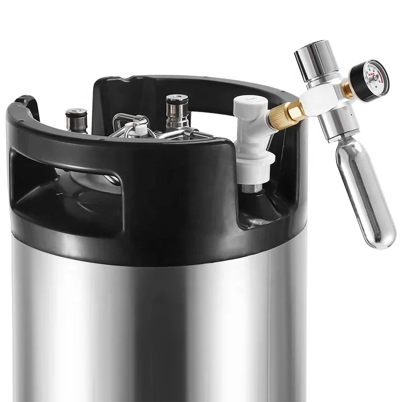 Мини-регулятор Co2 0-60PSI портативное зарядное устройство со стабильным давлением и стальным кольцом газовый вход комплект для