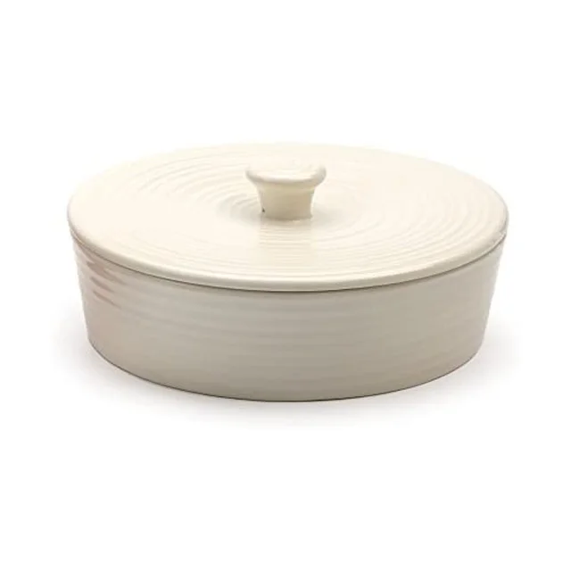 2020 new design home storage jar white 8 inch ceramic stoneware tortilla warmer & server