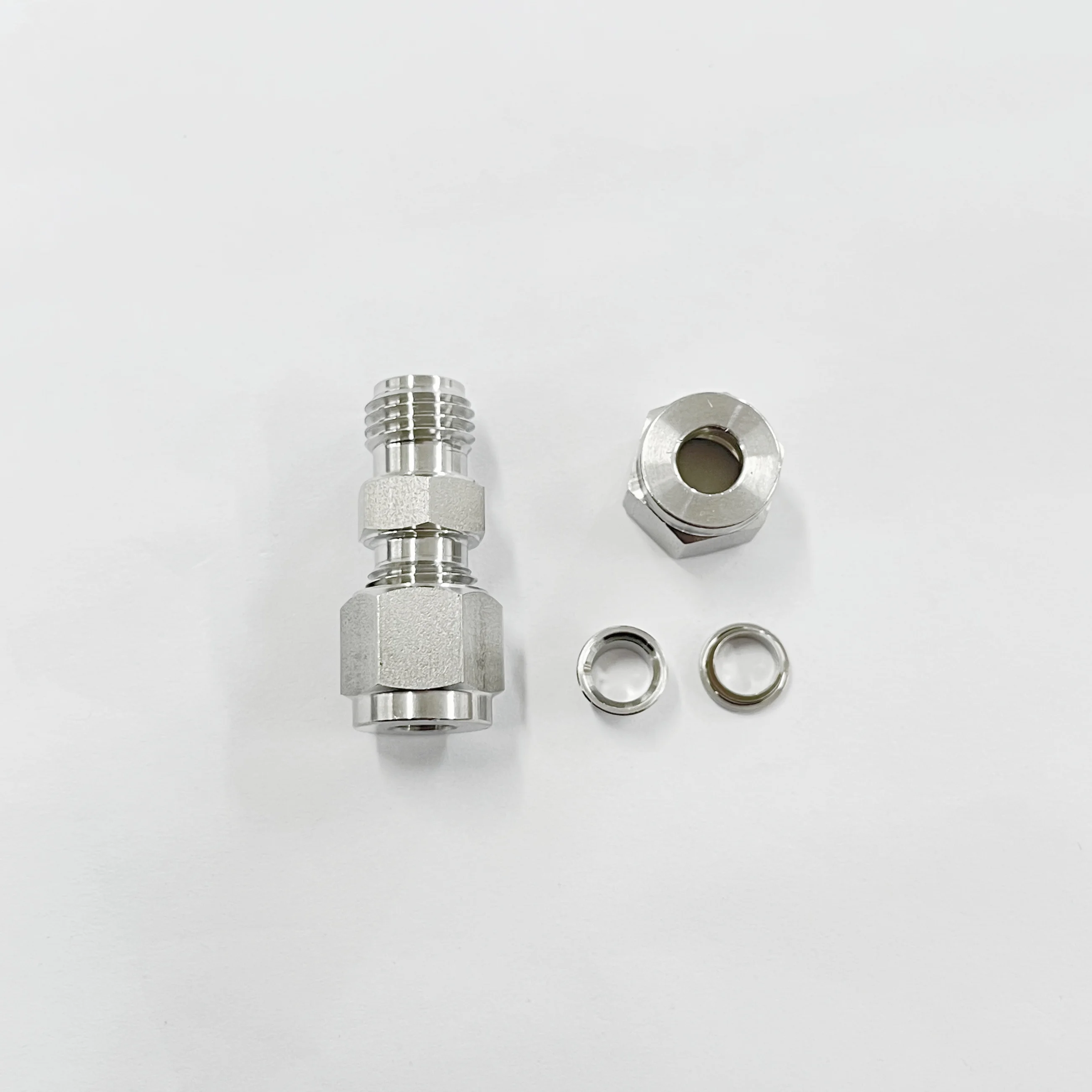 WAKAMASTU 316 Stainless Steel Double Ferrules Compression union fitting ss316 equal straight double ferrules fit OD tube
