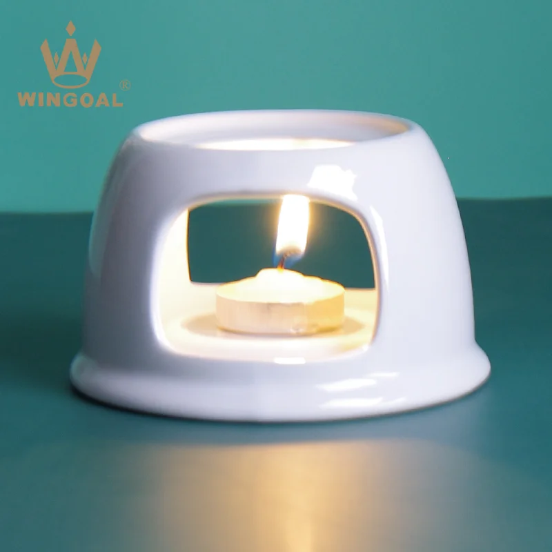 Round cheese chocolate ceramic fondue set