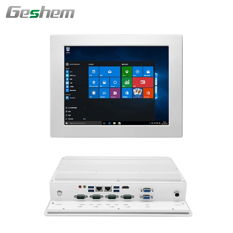 12 дюймов встроенный компьютер сенсорный экран панель pc четыре ядра J1900 ПК панели промышленный код