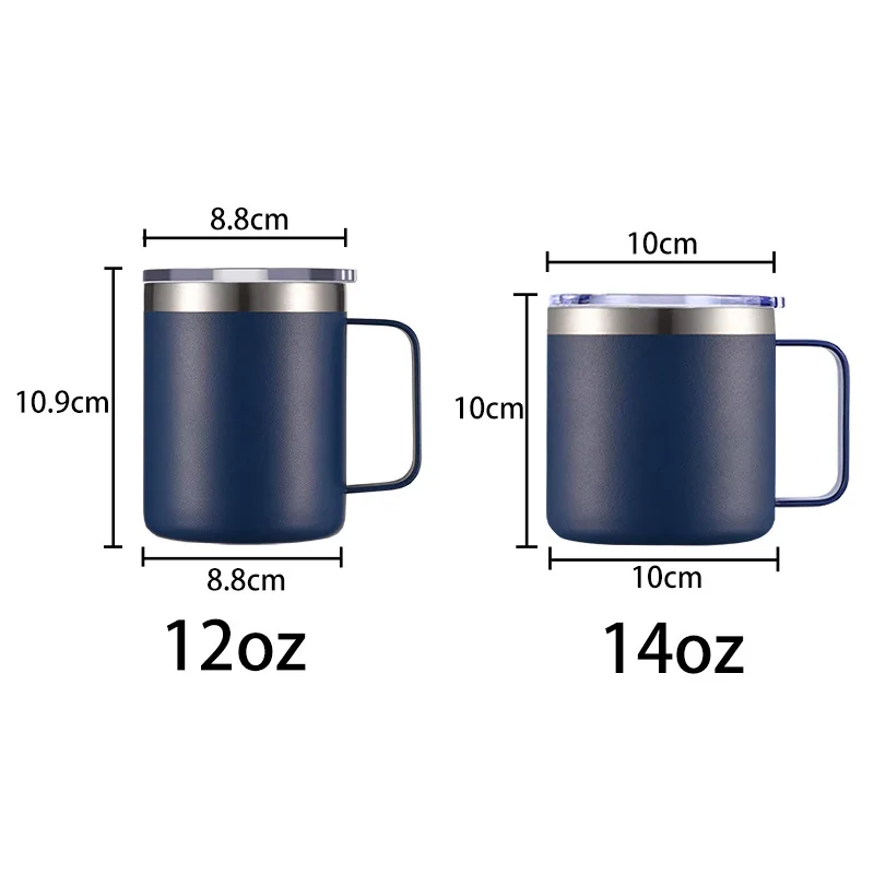 Custom Printing Blue Marble Camping Coffee Mug Stainless Steel Double Wall Travel Mug For Outdoor