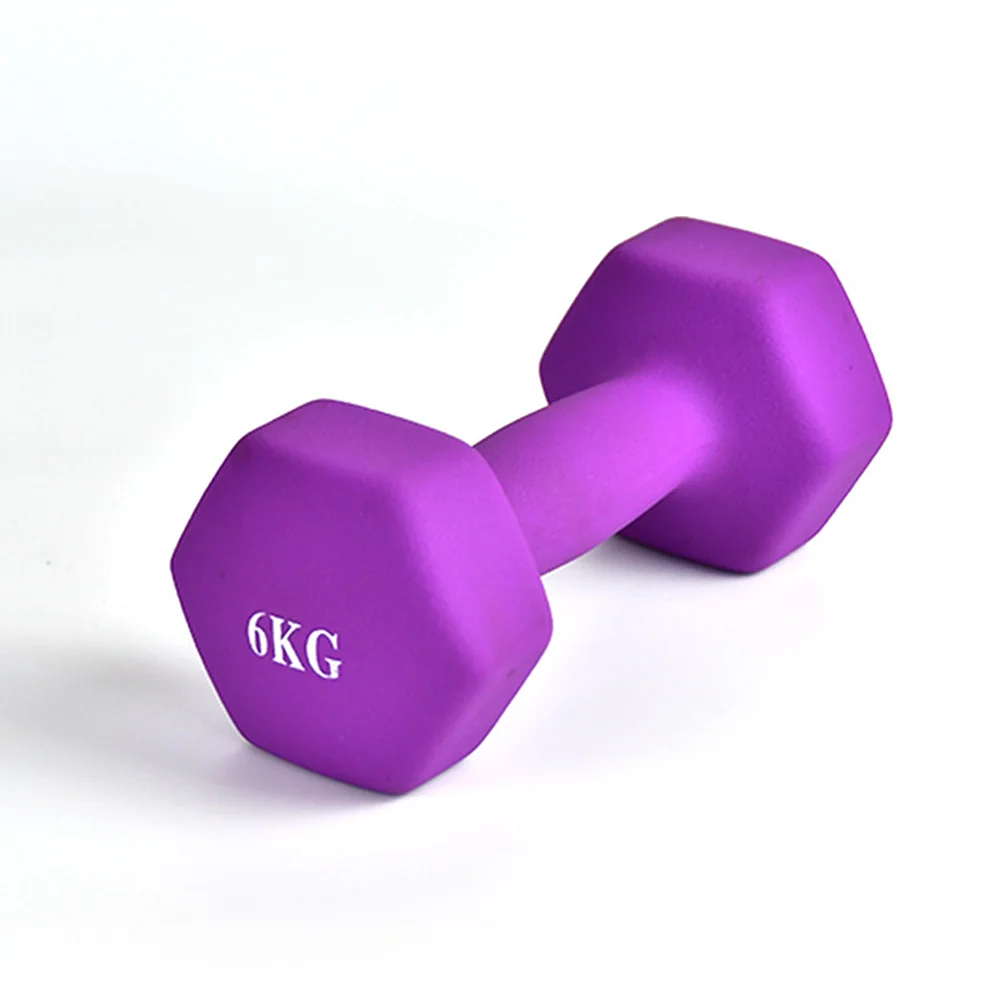 Wholesale Single Neoprene rubber urethane PU Stainless Steel Chrome Plated Vinyl Hex dumbbell- Multiple Hand Weight Color Option