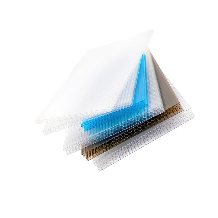 100%  New Raw Material Anti-fog Plastic Transparent Honeycomb Polycarbonate Hollow Sheet