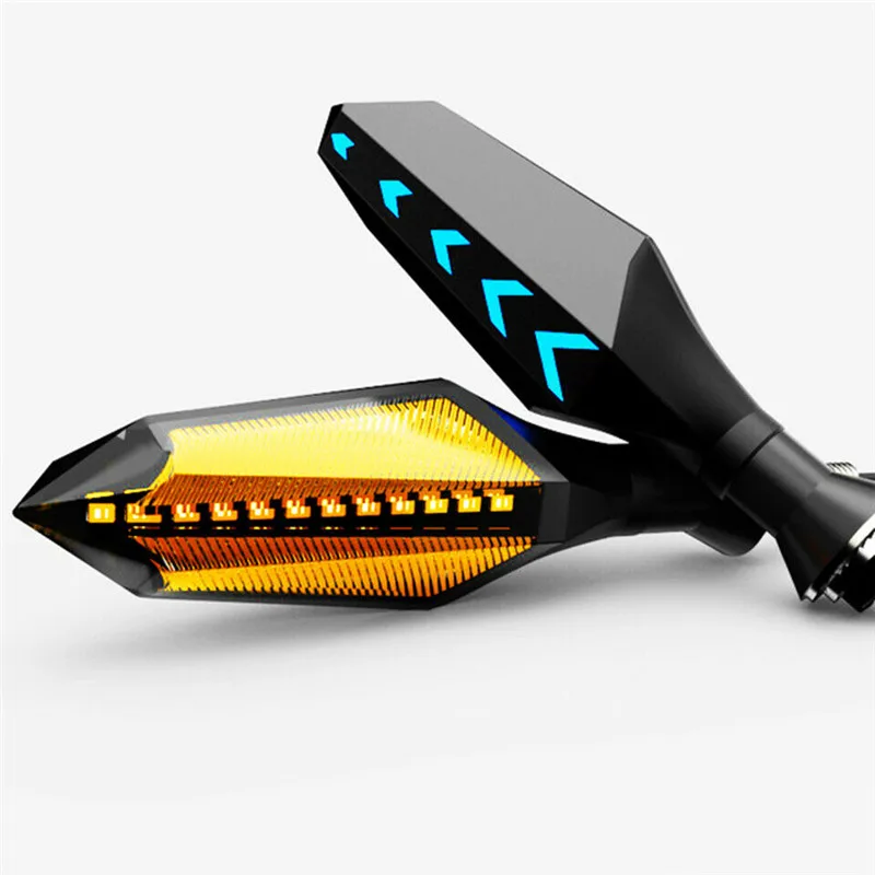 2Pcs Motorcycle Signal lights 12Led Turn Signal Flasher Warning lamp cool For Kawasaki for Suzuki for Honda
