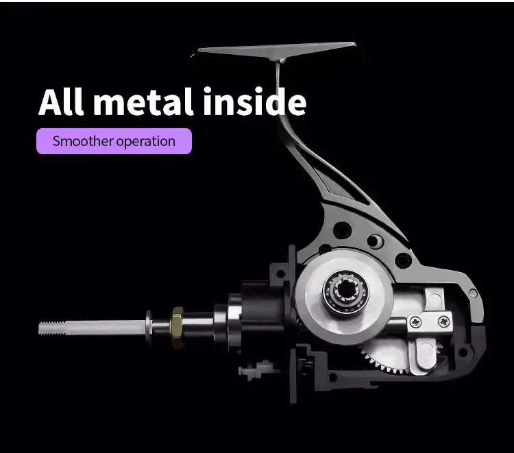 LINNHUE ES9000  Metal Spinning Wheel 19+1 Far-throw Sea Fishing Reel Fishing Line Reel Fishing Rod New Powder 40 Aluminum Alloy