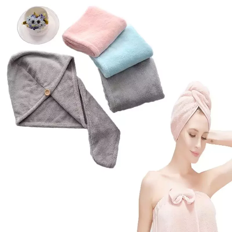 High Quality hair turban towel microfibre hair towel wrap custom logo