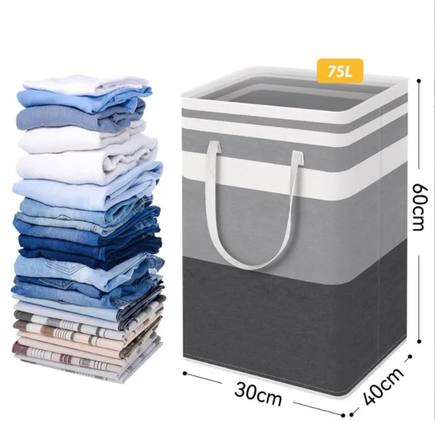 Foldable fabric dirty clothes basket Film-covered waterproof storage bucket laundry basket