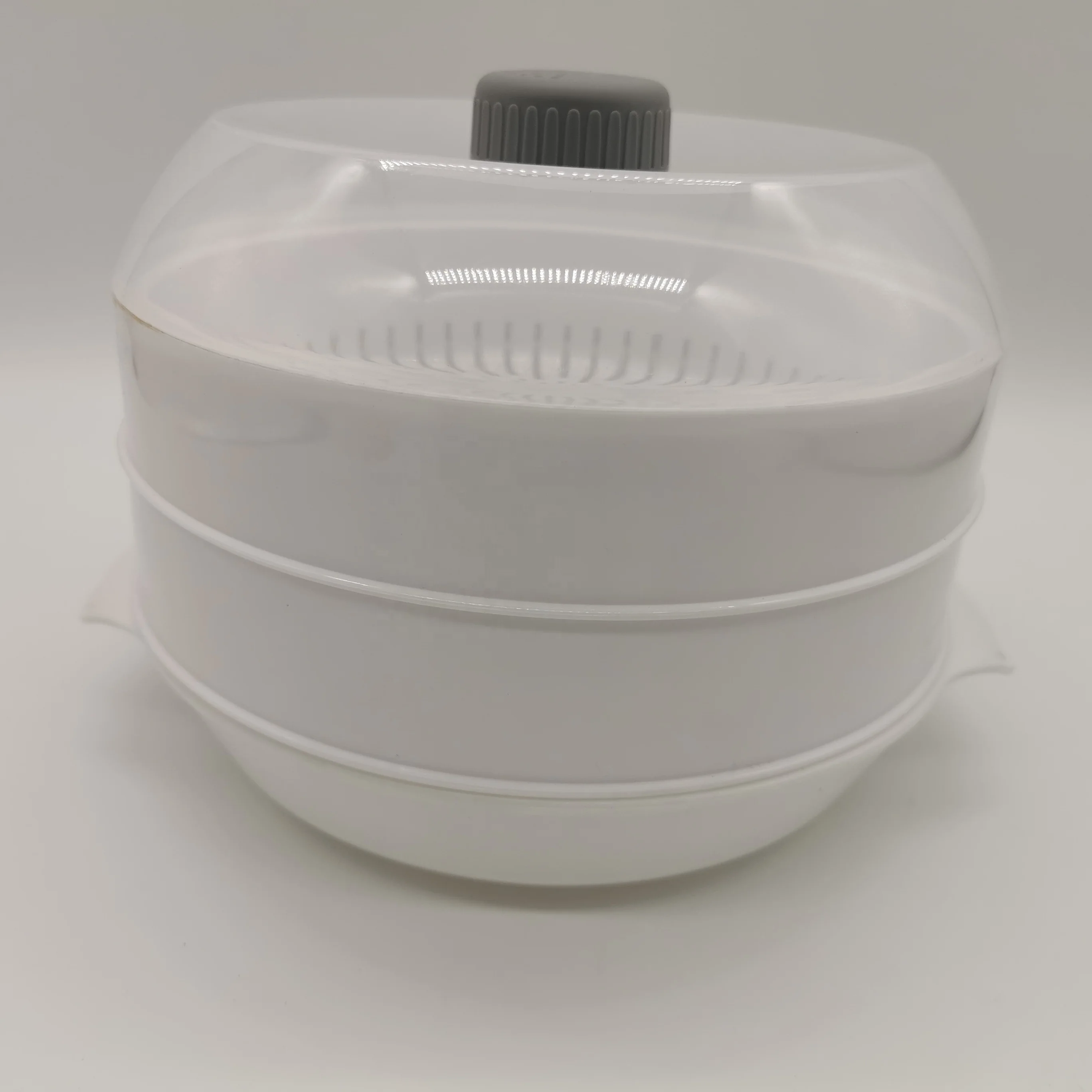 2 Tier Microwave Steamer Healthy Cooking Quick Fast Vegetables, Fish, Shellfish Oil Free Cooker