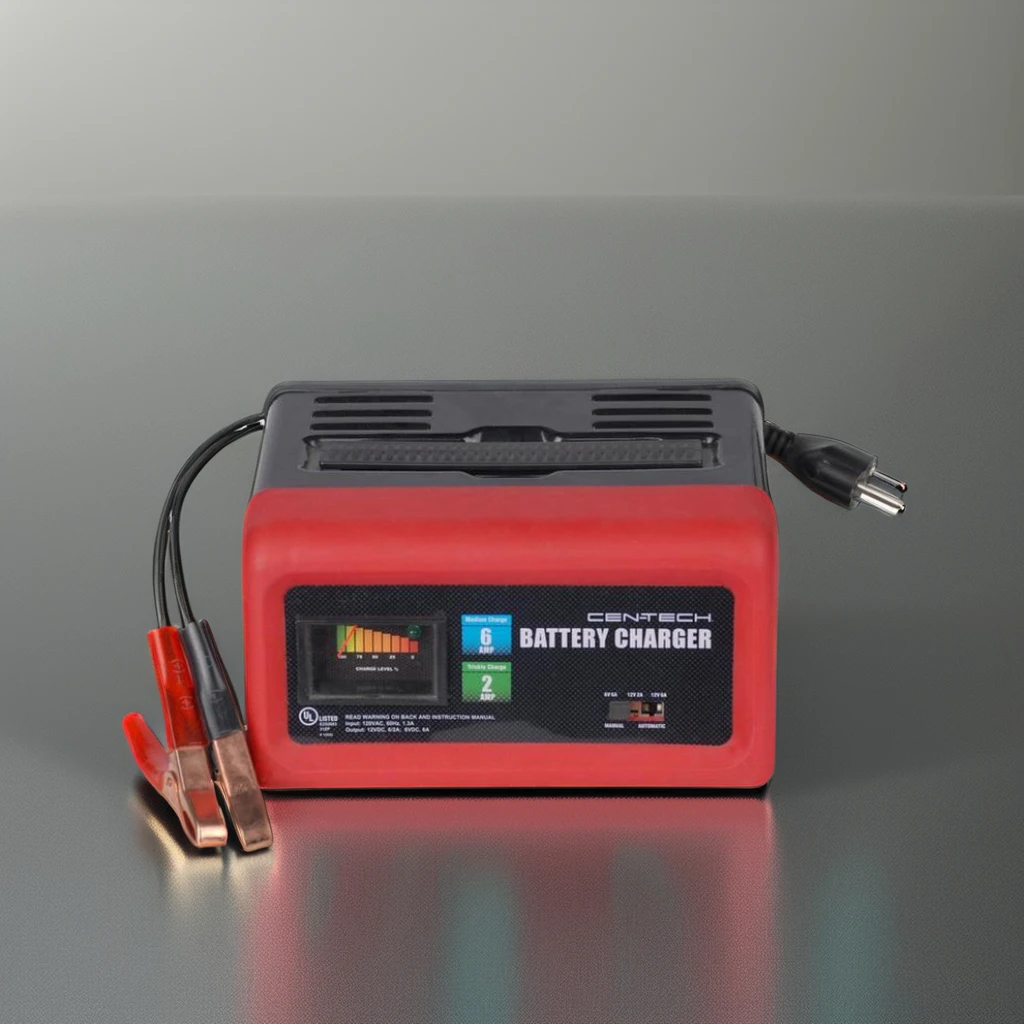 Smart Mini 6V/12V Car Battery Charger with 2A/6A Output Current Lithium Connection Plug 1-Year Warranty