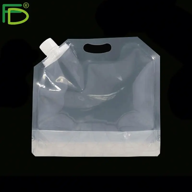 With a handheld buckle Camping Hiking Plastic Bag spout bag Water Bags 5 Liter doypack