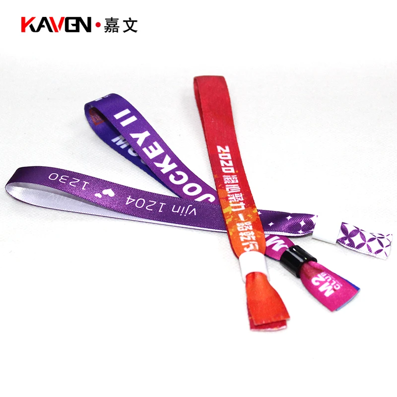High Quality Woven Cloth Wrist Bands Event Conference Admission Ticket Disposable Woven Wristband