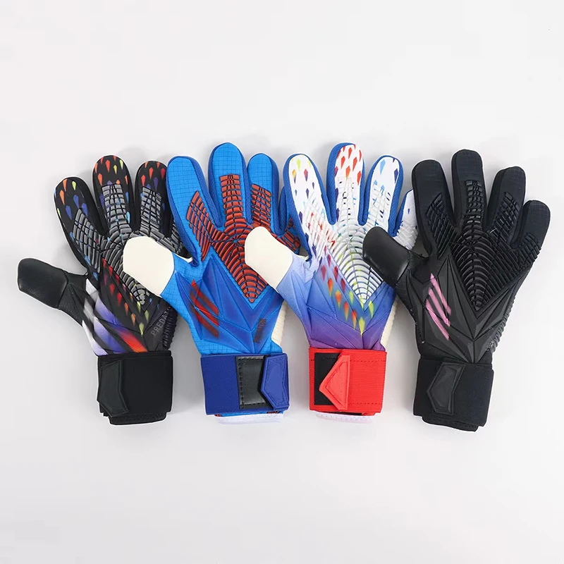 NQ SPORTS Customize Football Professional Latex Soccer Goalkeeper Goalie Gloves Sport Black Rubber Goalkeeper Gloves