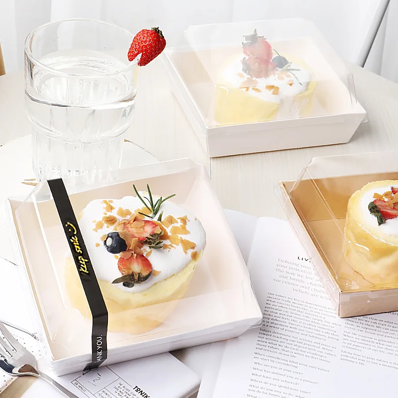 Custom logo ecofriendly printed hamburger hot dog box clear sandwich tray baking food packaging boxes for plastic lid