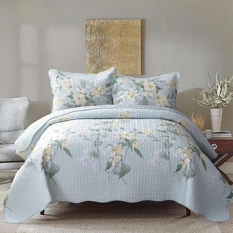 Good price quilted bedspread set King size bedspread