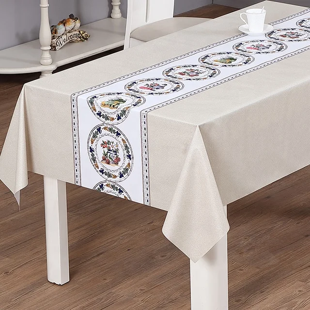RNPT printed PVC tablecloth heat resistant waterproof oilproof PW195-R554-1