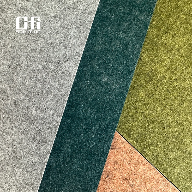 Lightweight Noise Cancelling Acoustic Solution Fireproof PET Polyester Fiber Acoustic Panel For Auditorium