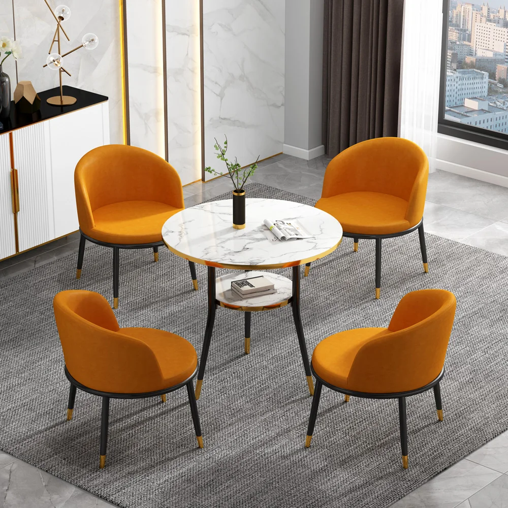 Modern Interior Decoration square quart retail space saver dining table