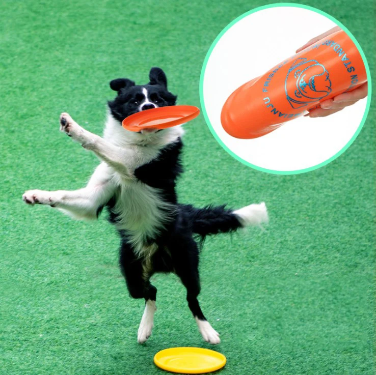 Custom support Flyer for Aggressive Play Heavy Duty Durable Frisby for Pets Soft Rubber Disc for Large Dog Flying disc Toy