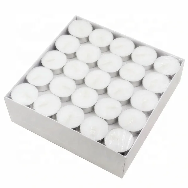 4 6 8 hours Burning Time Pressed tea light wax candles unscented white tealight candle