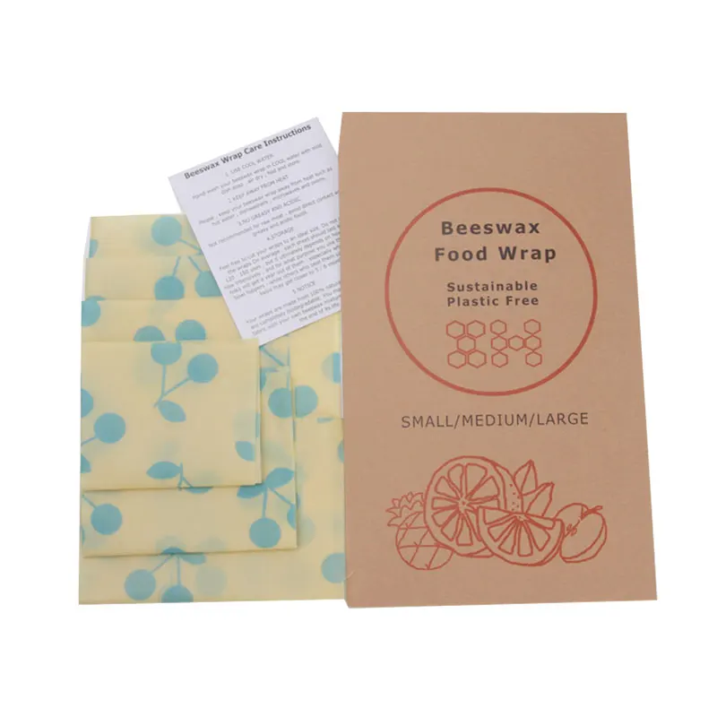 
Factory Direct Sale 2021 New Arrivals Waterproof Beeswax Reusable Food Wrap 