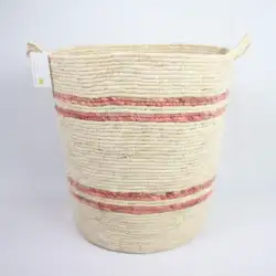 Плетеная вручную корзина для хранения еды из морских водорослей и кукурузных