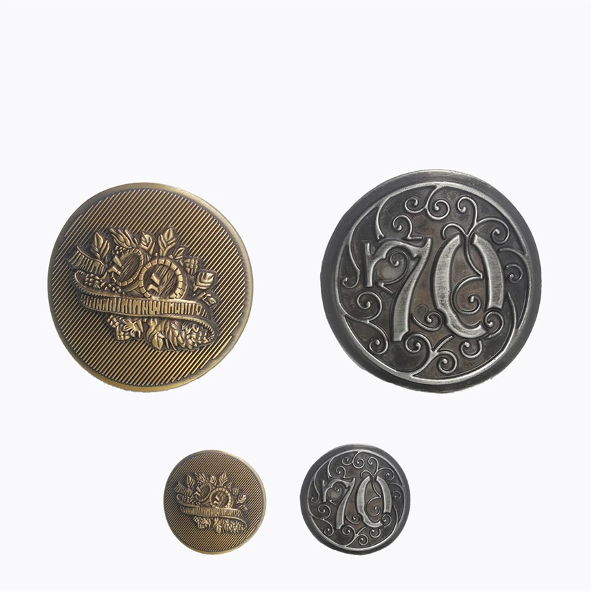 Customized size gold silver electroform metal logo aluminum zamak zinc nickel sticker label