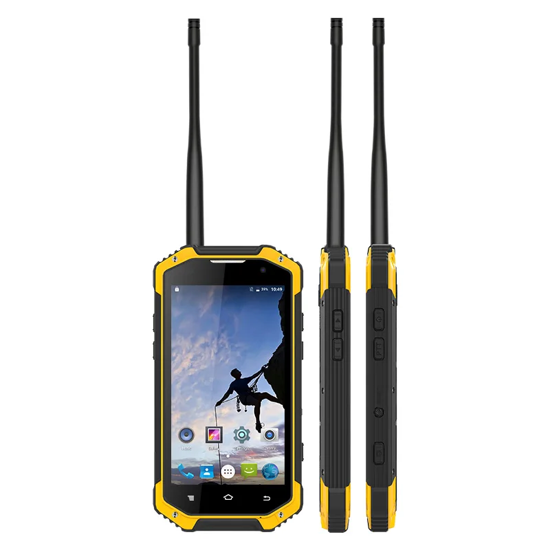  UNIWA W3 4 7 дюймовым экраном IP68 Водонепроницаемая метка Диапазона UHF/VHF иди и болтай Walkie Talkie “иди смартфон с NFC Android аппарат не привязан к оператору сотовой связи 3 Гб оперативной памяти 32 встроенной 1 Вт UHF