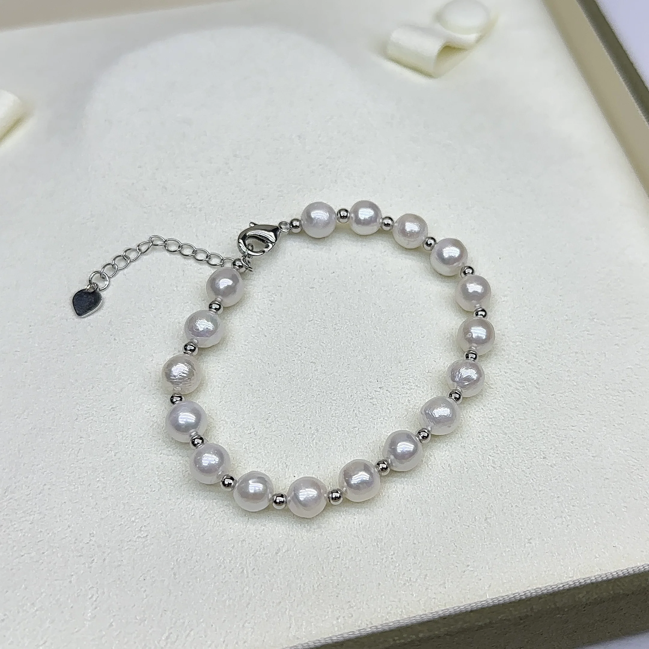 Freshwater 7-8mm Pearl Jewelry Bracelet Design Sense Light Luxury Women Bracelet