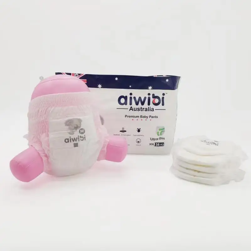 Брендовые тренировочные брюки AIWIBI, мягкий уход, милые детские одноразовые подгузники с уплотнением, размер xxl, от производителя AWB13