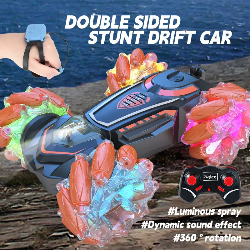 New 2.4Ghz Gesture Sensing Rc Stunt Car Double Side Drifting 360 Rotating Remote Rontrol Car