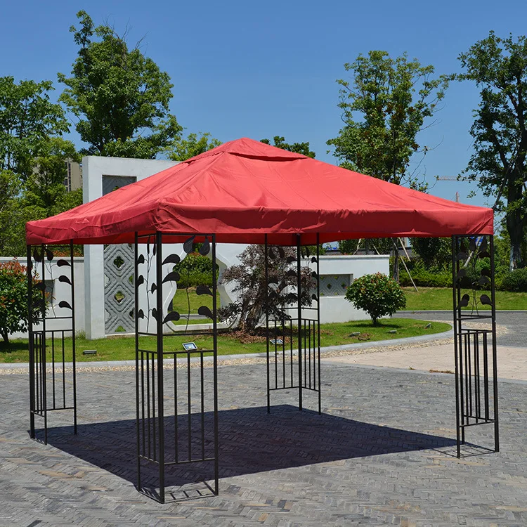 Multi-color Courtyard Awning Factory Direct Supply Tarpaulin Outdoor Roman Waterproof 300D Polyester Fabric Iron Large Canopy