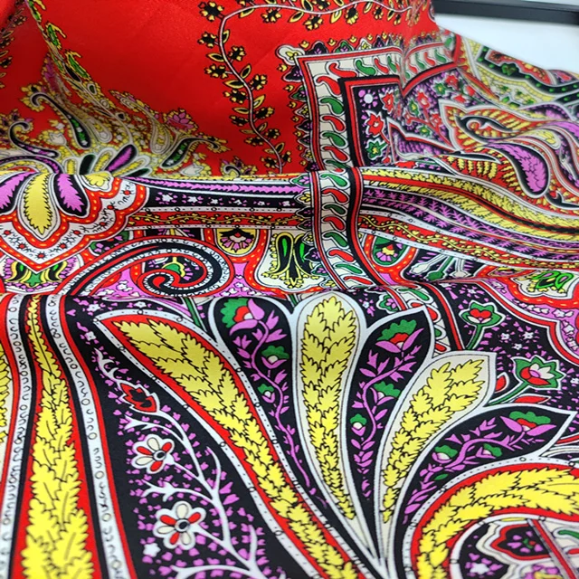 Classic Fashion Vintage Womens Square Scarf 90*90cm Costume Printed Satin Silk Scarf Square