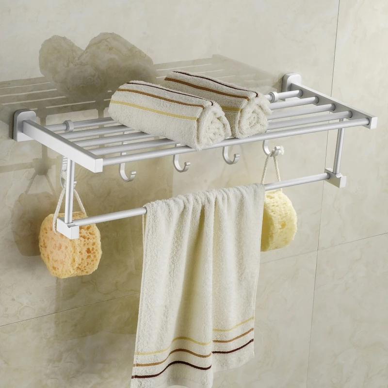 Hotel Bathroom Non Punching Towel Rack Bath Towel Holder Towel Rack Hardware Clothes Rack
