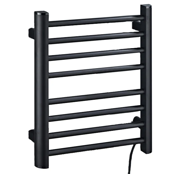 KMRY Wholesale Salon Towel Dryer Matte Black Stainless Steel Towel Rail Warmer Bathroom Electric Towel Heater