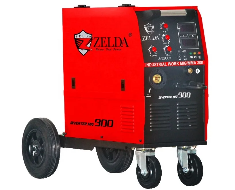 ZELDA Professional Industrial 380V 300A 2 In 1 MMA MIG Inverter IGBT MIG Welders