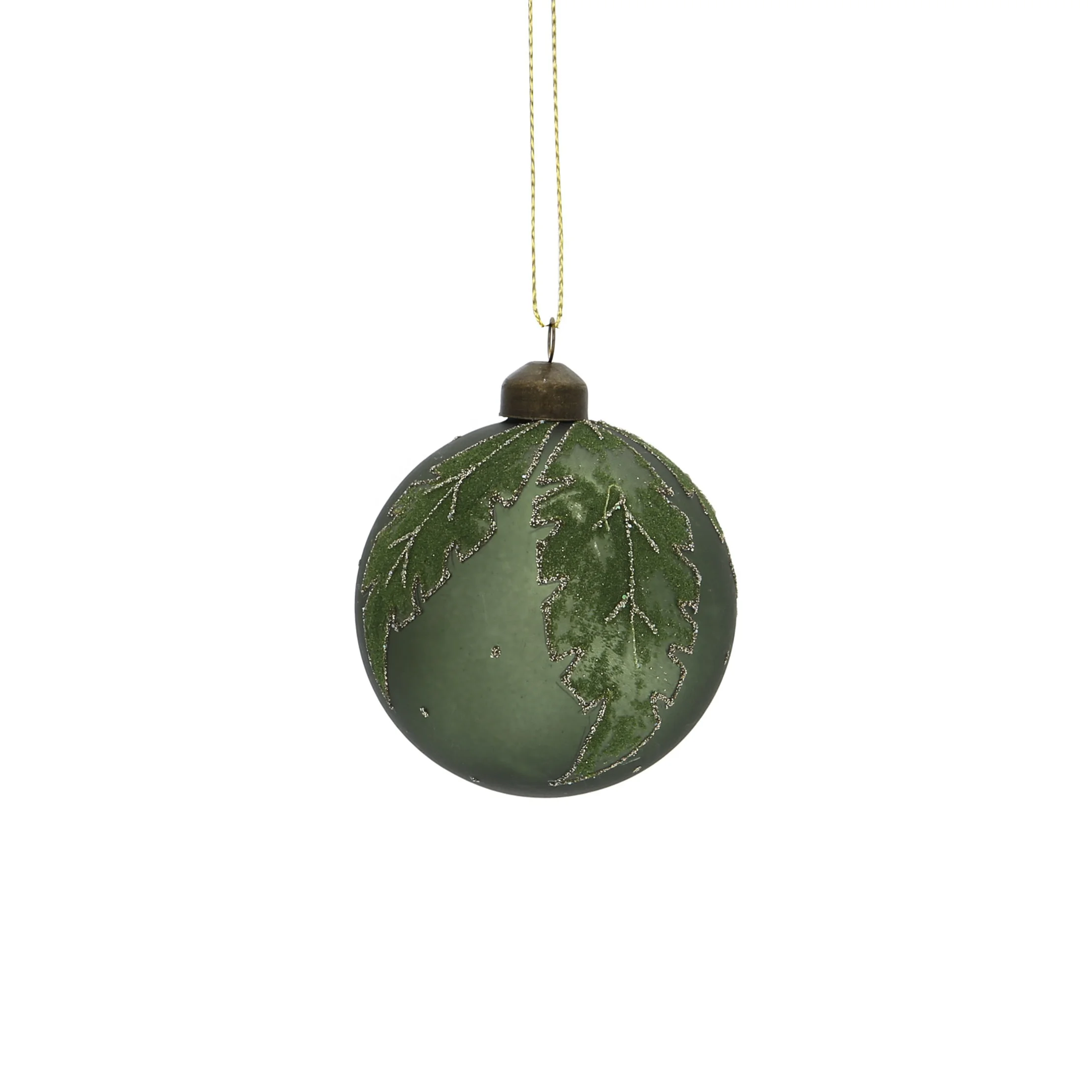 Роскошный зеленый стеклянный шар 80 мм украшения Рождественское украшение подвесной декоративный привлекательный дизайн на заказ
