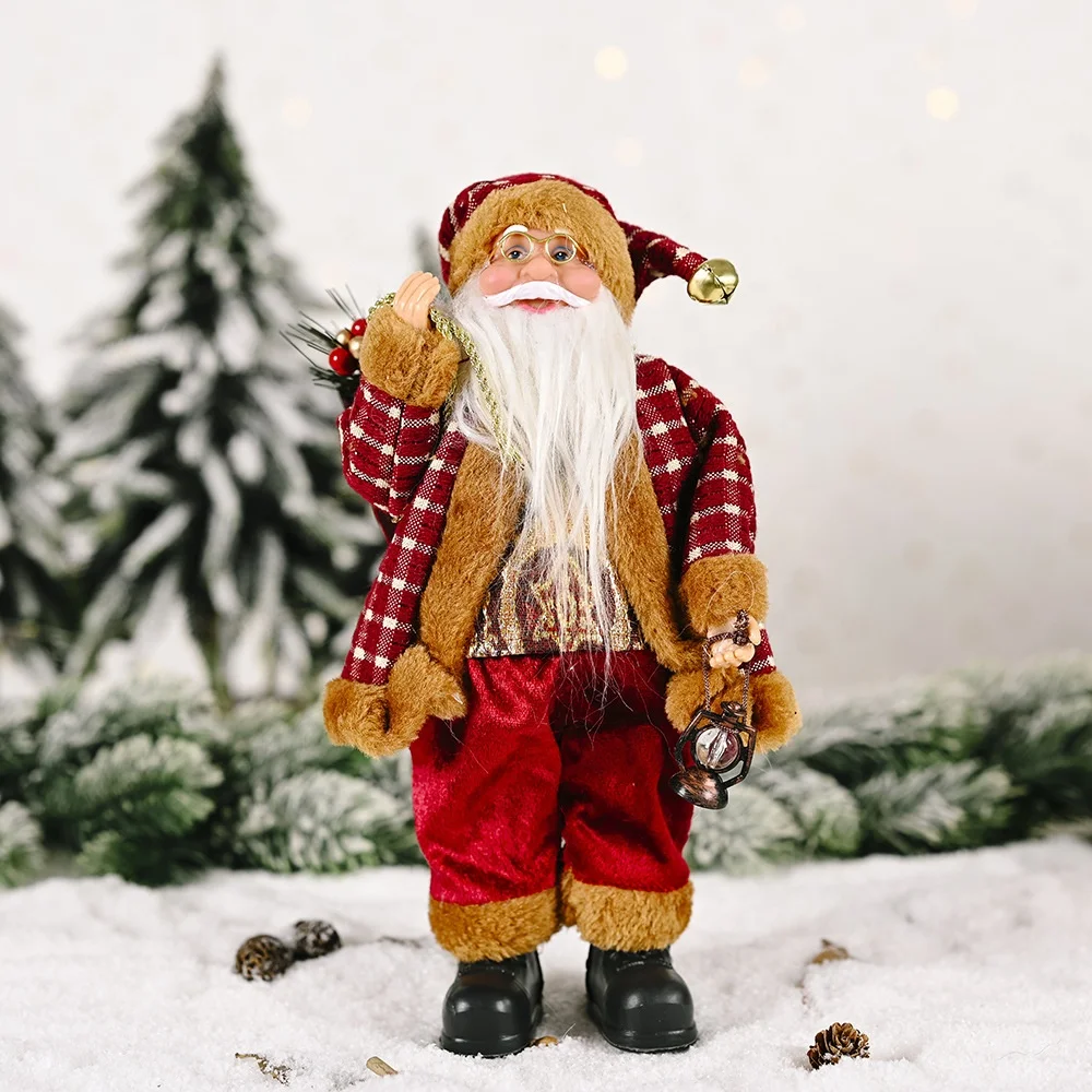 30 CM Christmas santa clause doll standing santa clause ornaments Christmas decoration dolls