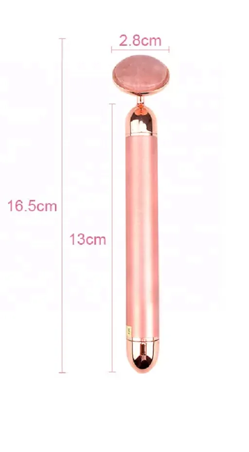 Electric Jade Roller Vibrating Facial Roller Rose Quartz Roller