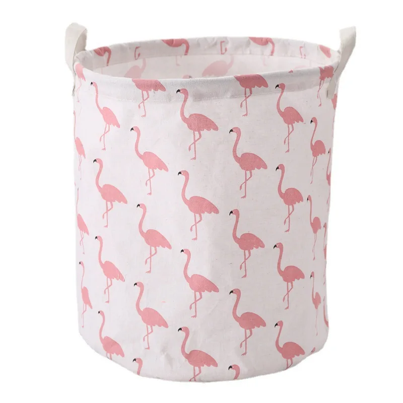Fashion Style Cotton and Linen Folding large capacity Waterproof Clothes laundry basket organizer