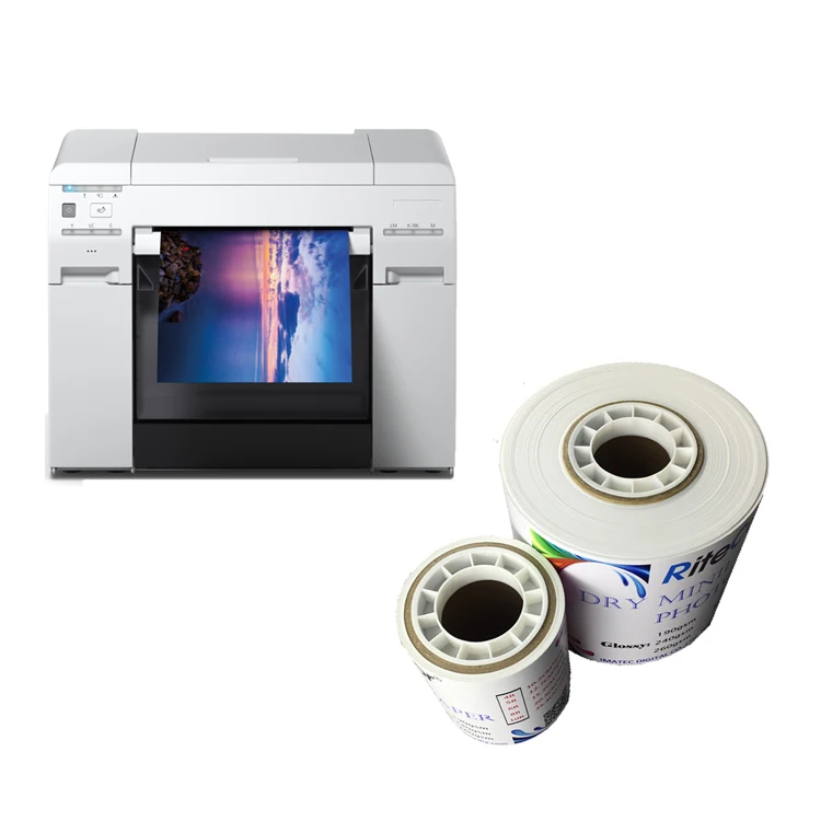 Mini dry lab Resin coated waterproof glossy photo paper roll For Epson DX100 Noritsu