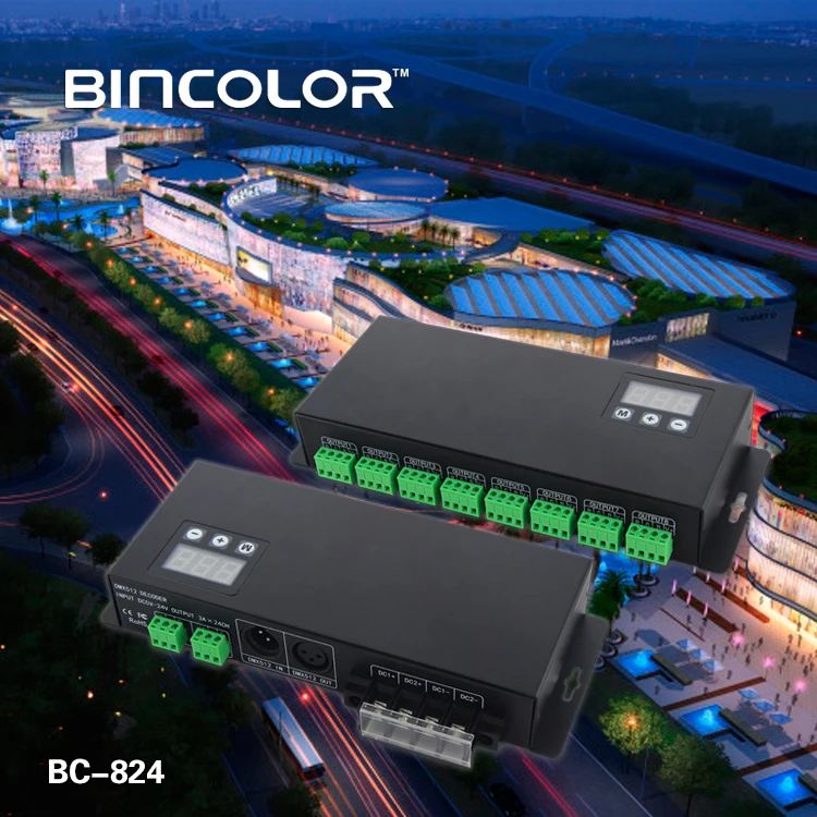 BC-824 24 Channel Led Strip Dmx Decoder RGB DMX Decoder 24ch Dmx 512 Decoder