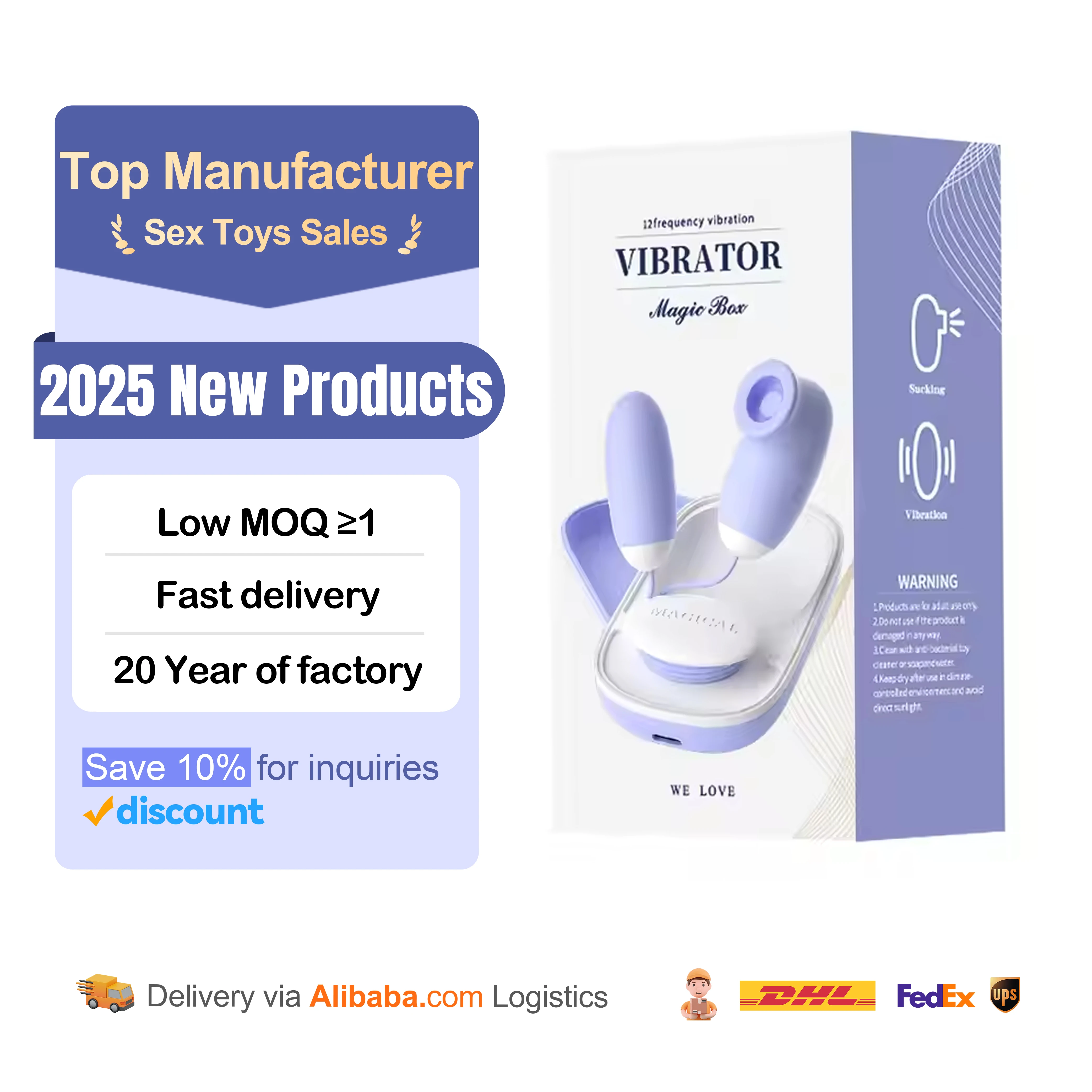 Veni Venus Mini 2-in-1 Dual Vibrator 12 Sucking 12 Vibration Modes Electric Sex Toys for Women Mini Vibrator Egg LL-2304-C