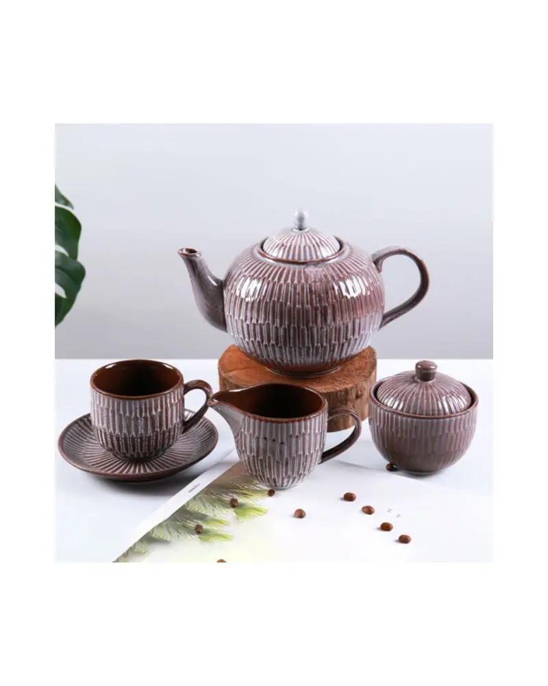 
CANHUI Arabic Chinese Ceramic Coffee Cup And Teapot Sets Luxury Porcelain Tea Set With Pot 