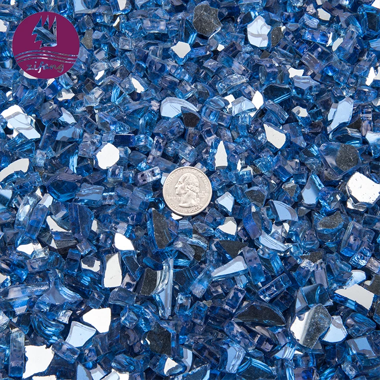 Reflective Tempered Fireglass for Gas or Propane Fire Pit or Fireplace